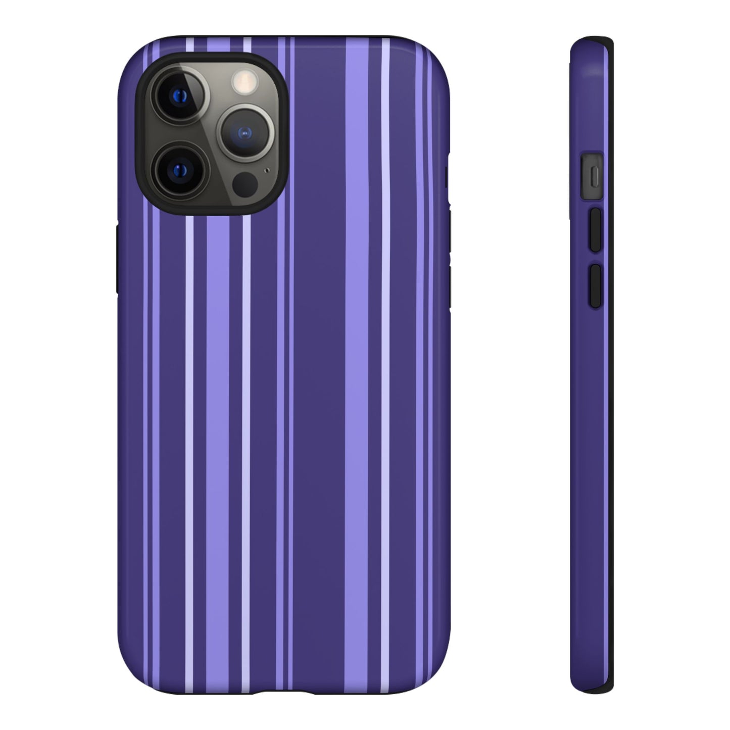 Berry Violet Stripe Tough Phone Case