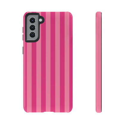 Pink Candy Stripe Tough Phone Case