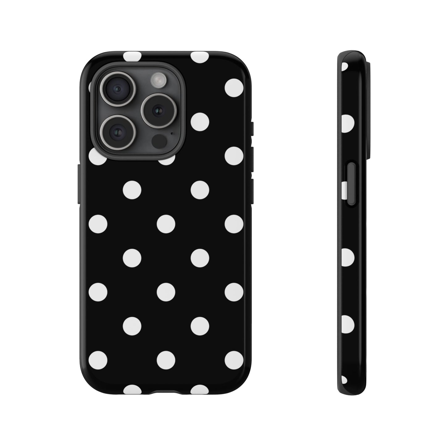 Black Polka Dot Tough Phone Case