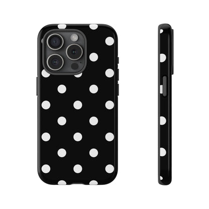 Black Polka Dot Tough Phone Case