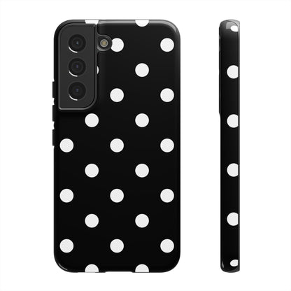 Black Polka Dot Tough Phone Case