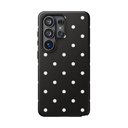 Black Polka Dot Tough Phone Case