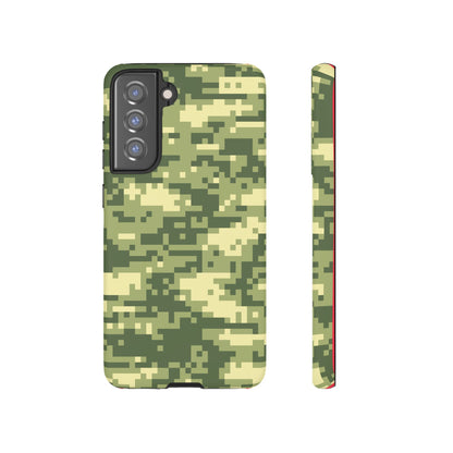 Olive Pixel Camo Tough Phone Case