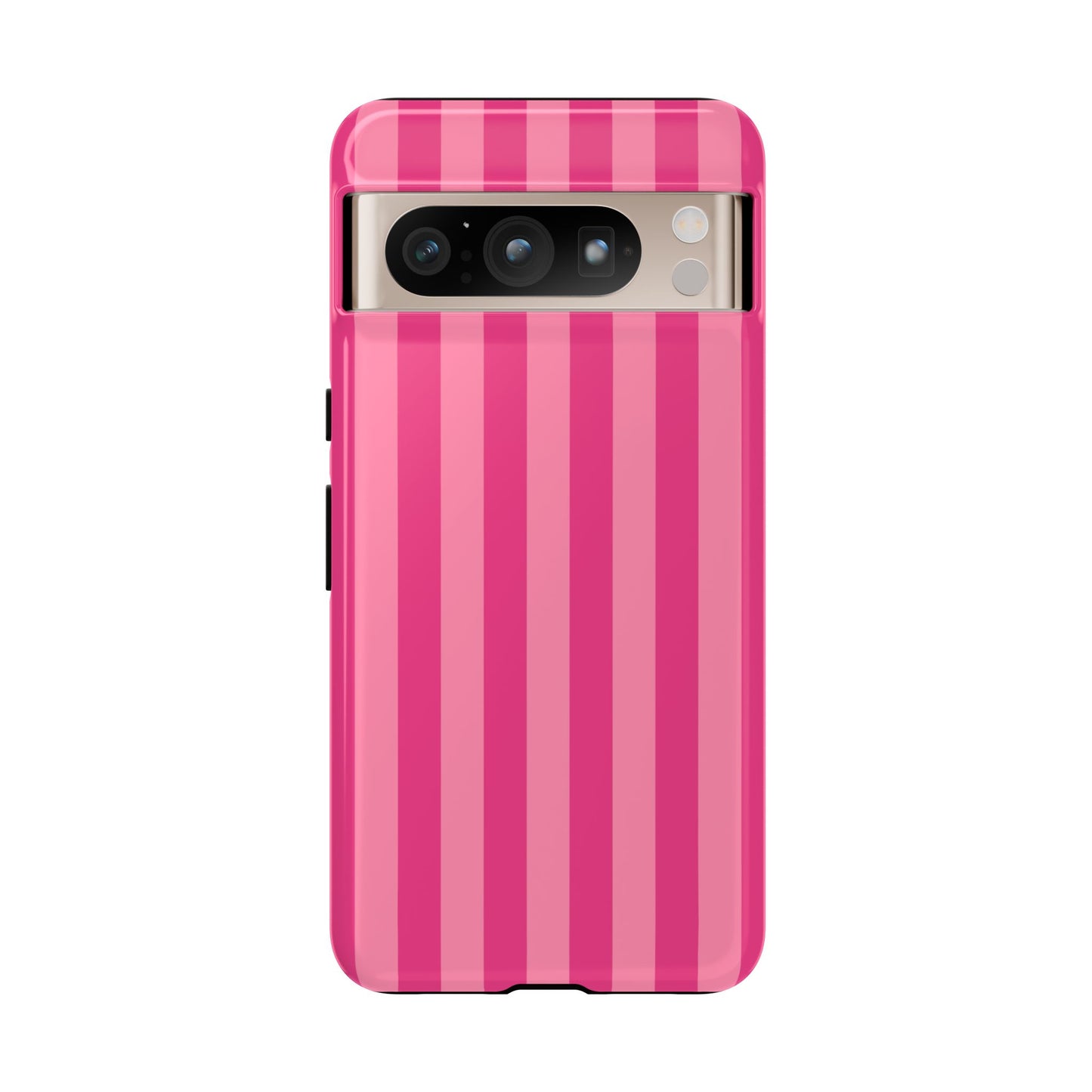 Pink Candy Stripe Tough Phone Case