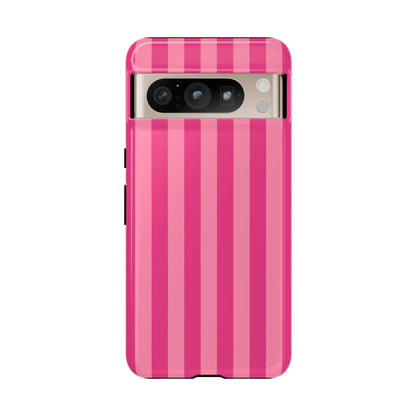 Pink Candy Stripe Tough Phone Case
