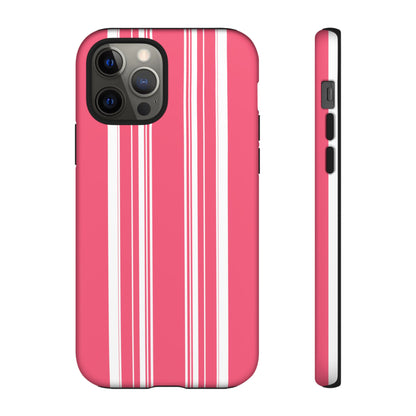 Pink Prep Stripe Tough Phone Case