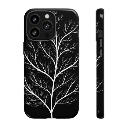 White Tree Silhouette Tough Phone Case