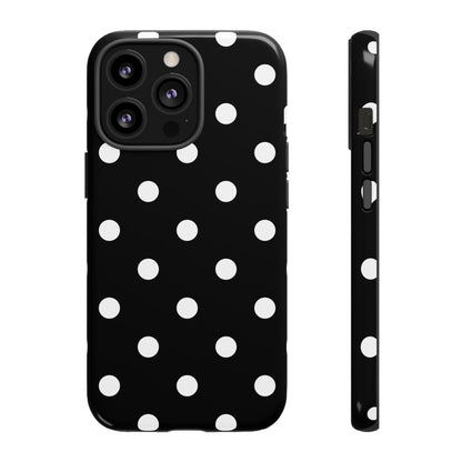 Black Polka Dot Tough Phone Case