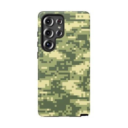 Olive Pixel Camo Tough Phone Case