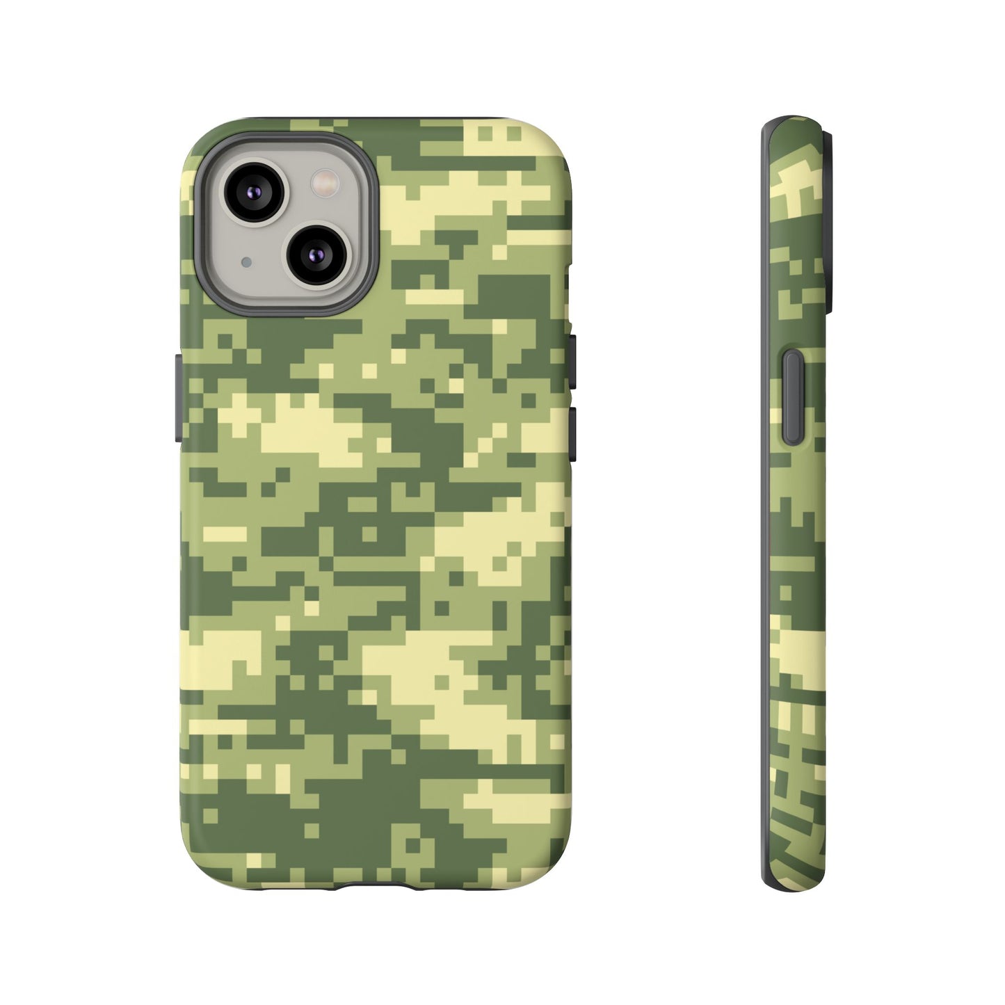 Olive Pixel Camo Tough Phone Case