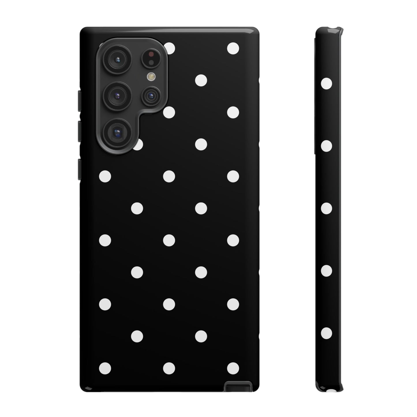 Black Polka Dot Tough Phone Case