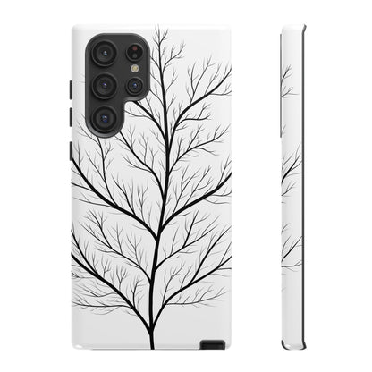 Black Branch Tree Tough Phone Case