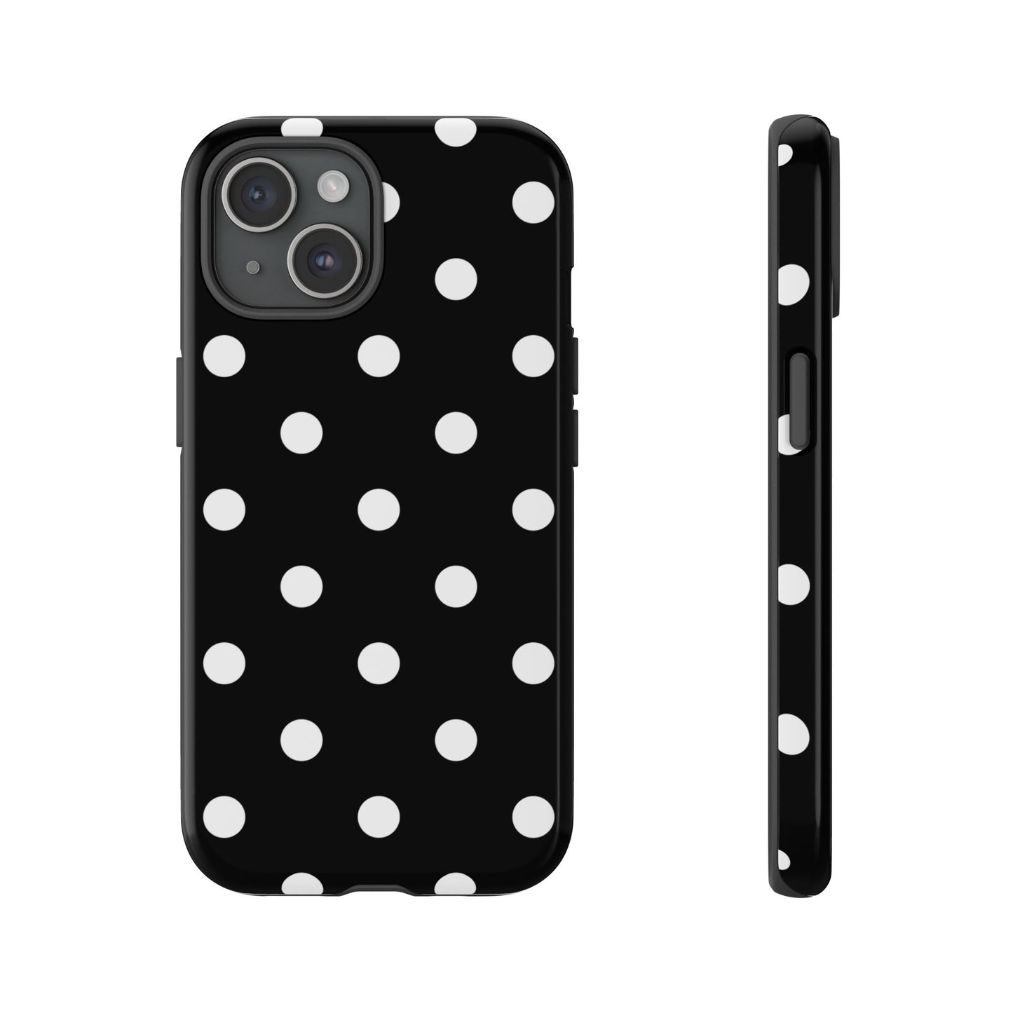 Black Polka Dot Tough Phone Case