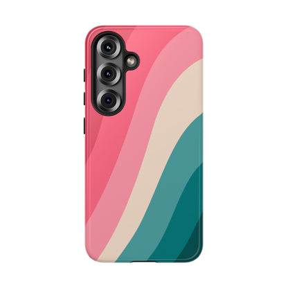 Blush Teal Wave Tough Phone Case