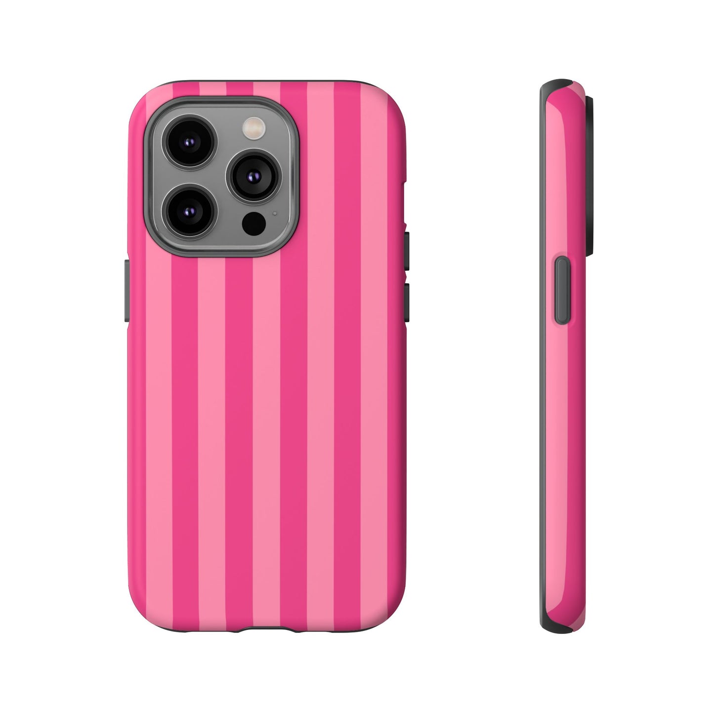 Pink Candy Stripe Tough Phone Case