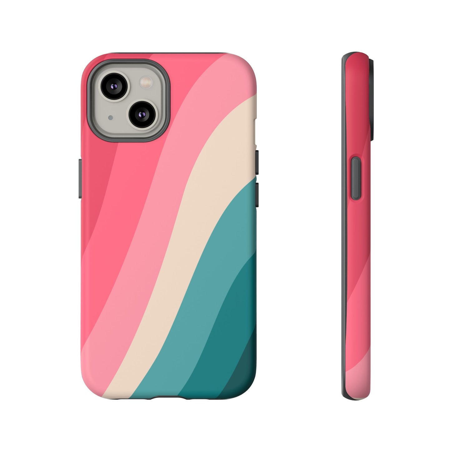Blush Teal Wave Tough Phone Case