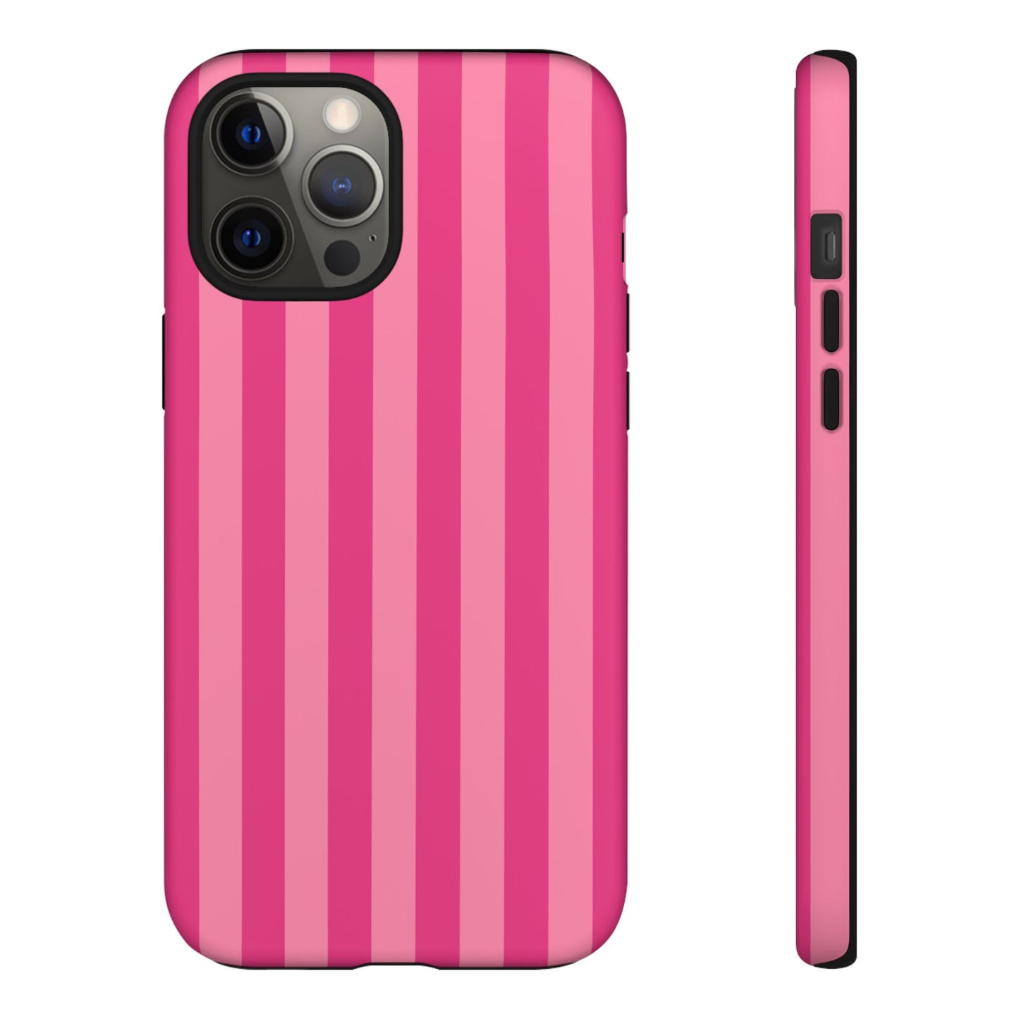 Pink Candy Stripe Tough Phone Case