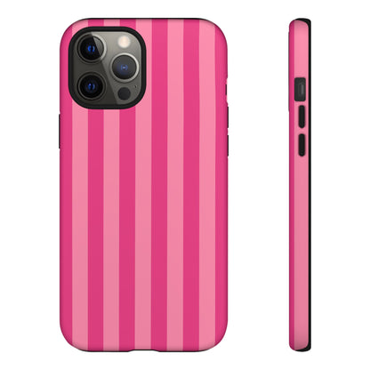 Pink Candy Stripe Tough Phone Case