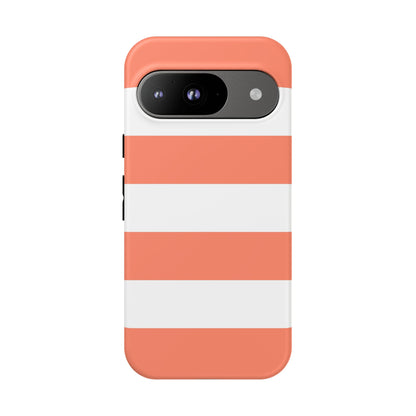 Coral Cabana Stripe Tough Phone Case