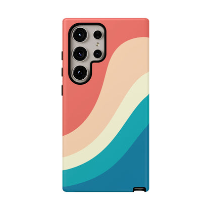 Retro Sunset Wave Tough Phone Case