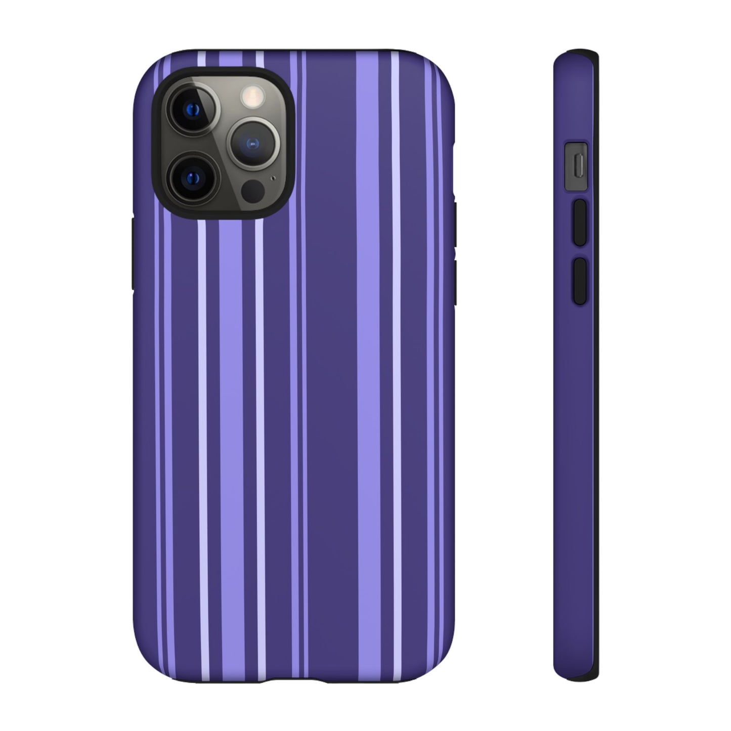 Berry Violet Stripe Tough Phone Case