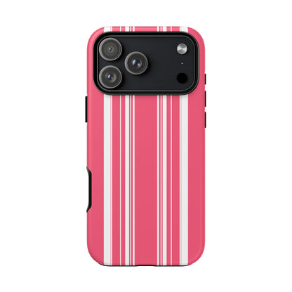 Pink Prep Stripe Tough Phone Case