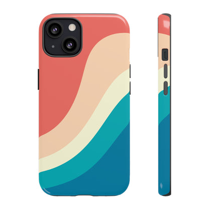 Retro Sunset Wave Tough Phone Case
