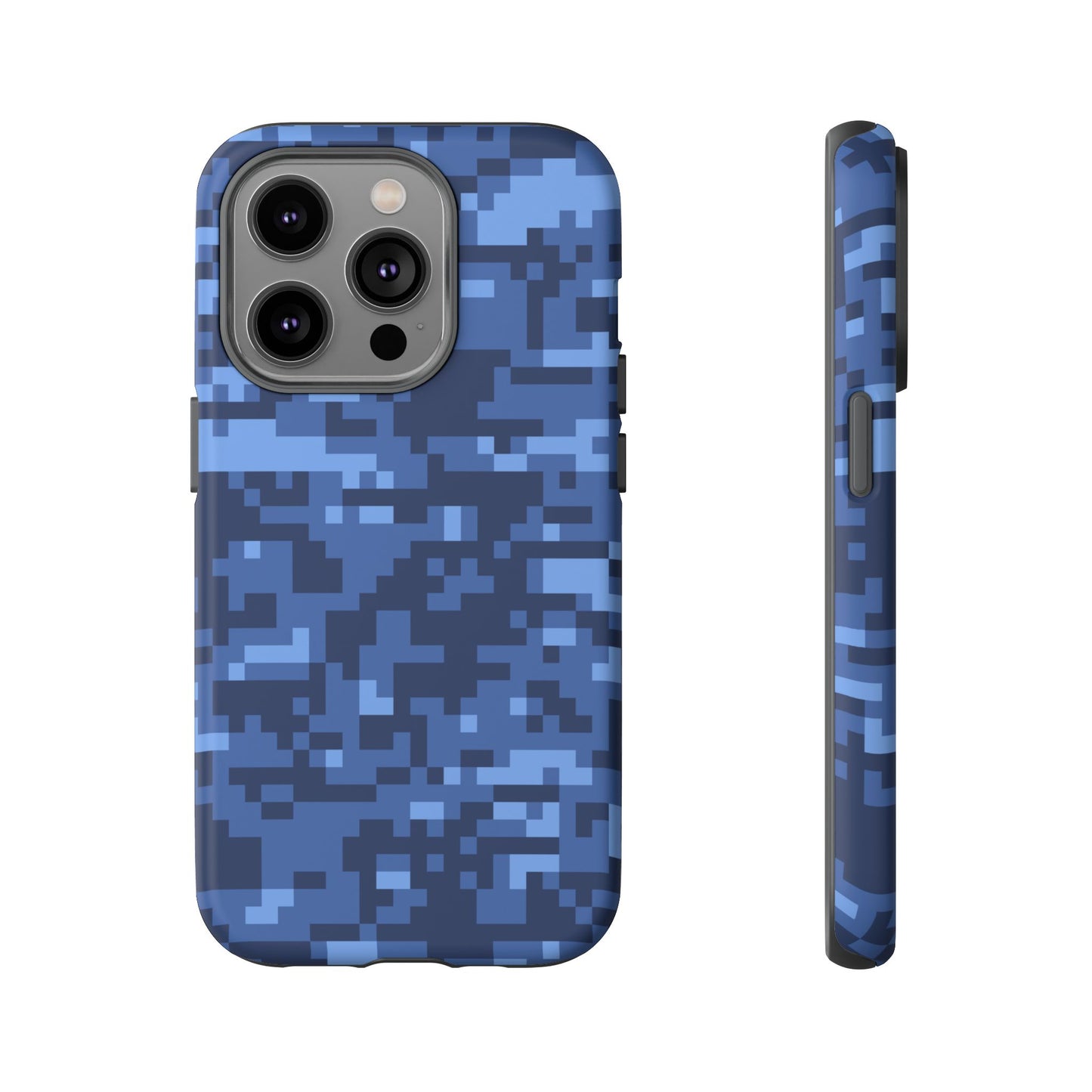 Navy Pixel Camo Tough Phone Case