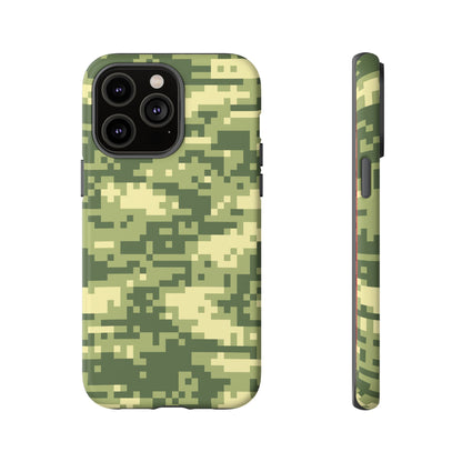 Olive Pixel Camo Tough Phone Case