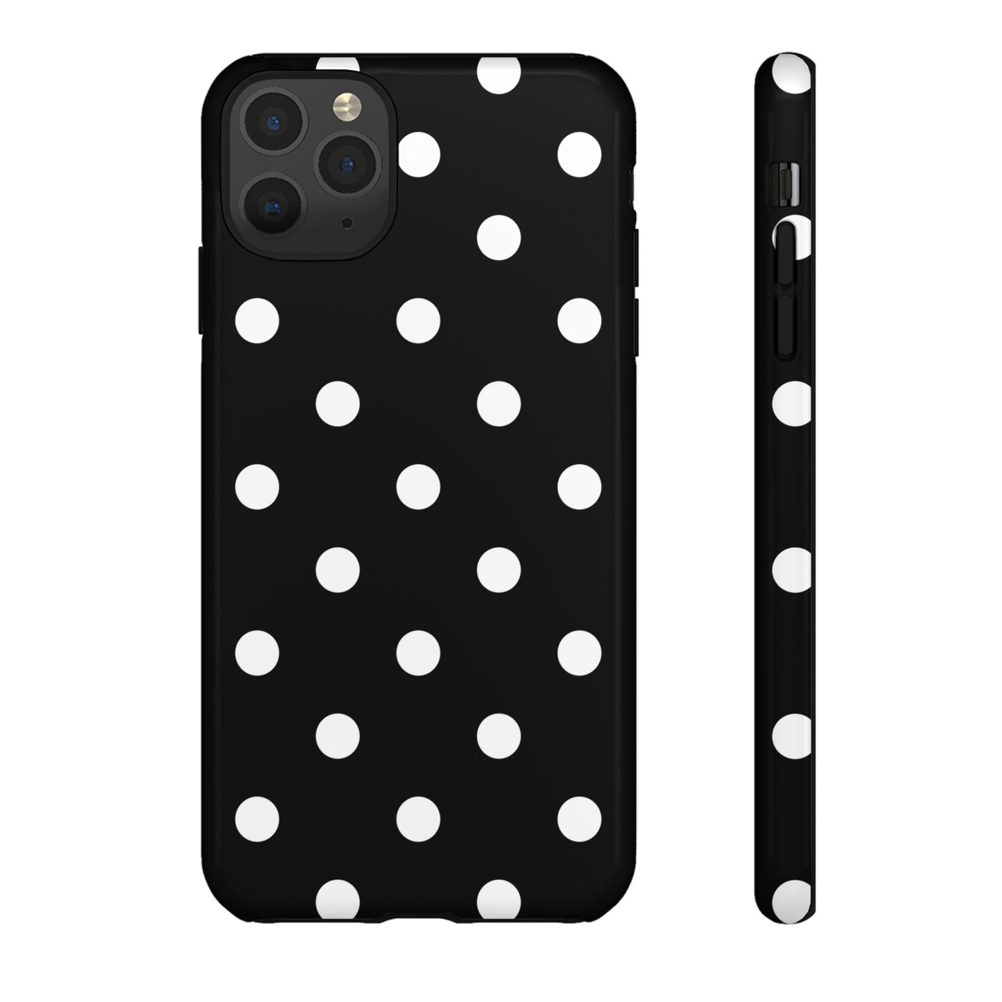 Black Polka Dot Tough Phone Case