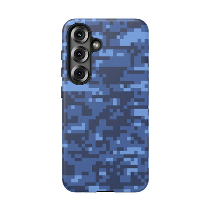 Navy Pixel Camo Tough Phone Case