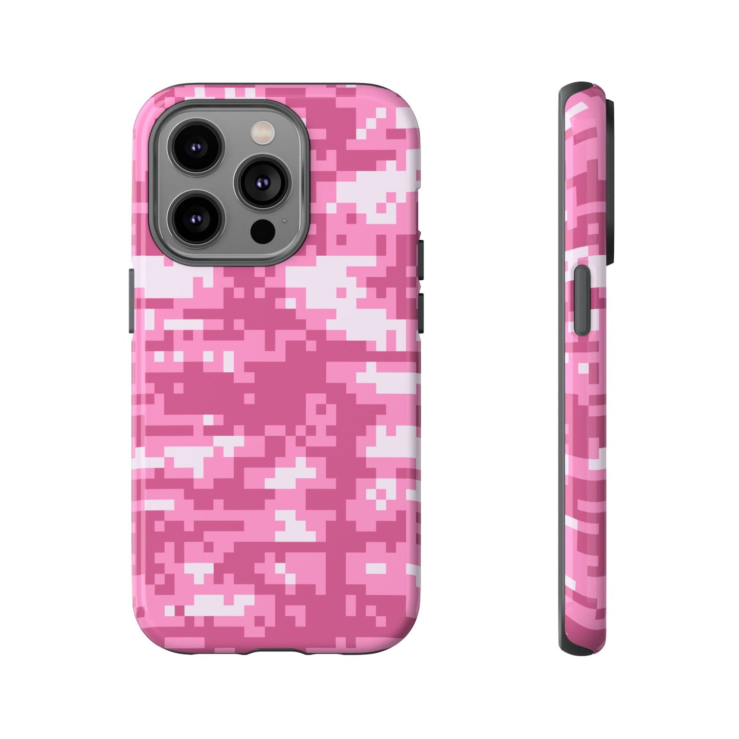 Pink pixel Camo Design Tough Phone Case