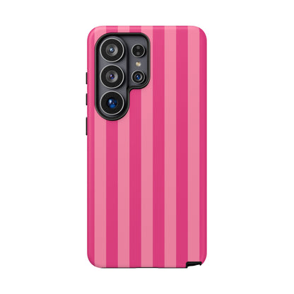 Pink Candy Stripe Tough Phone Case
