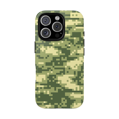 Olive Pixel Camo Tough Phone Case