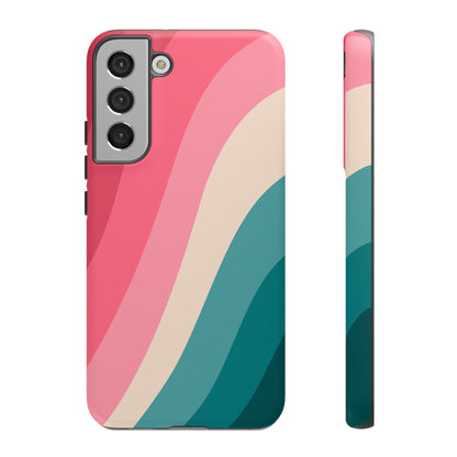 Blush Teal Wave Tough Phone Case