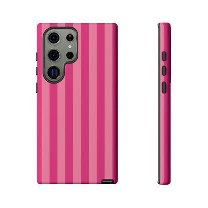 Pink Candy Stripe Tough Phone Case