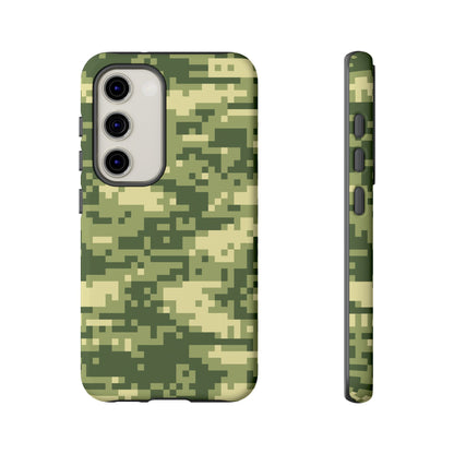 Olive Pixel Camo Tough Phone Case