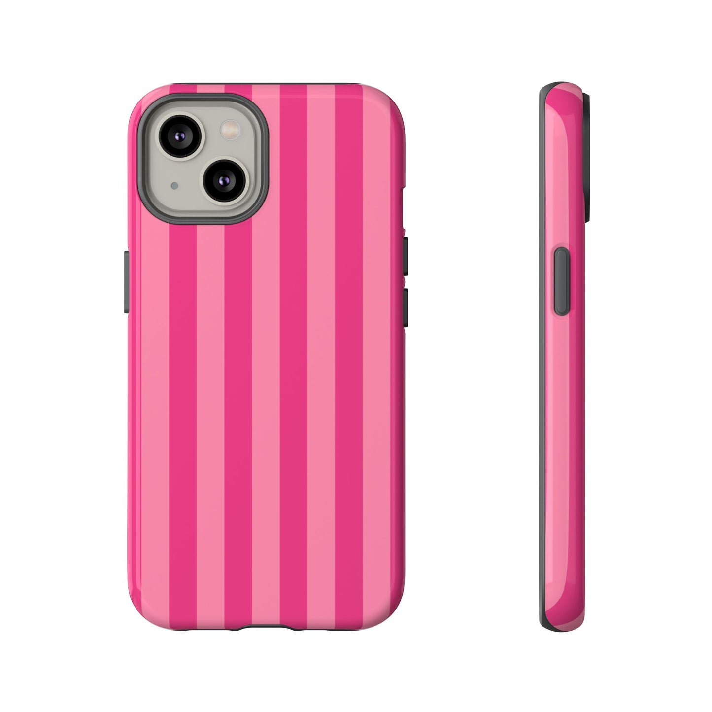 Pink Candy Stripe Tough Phone Case