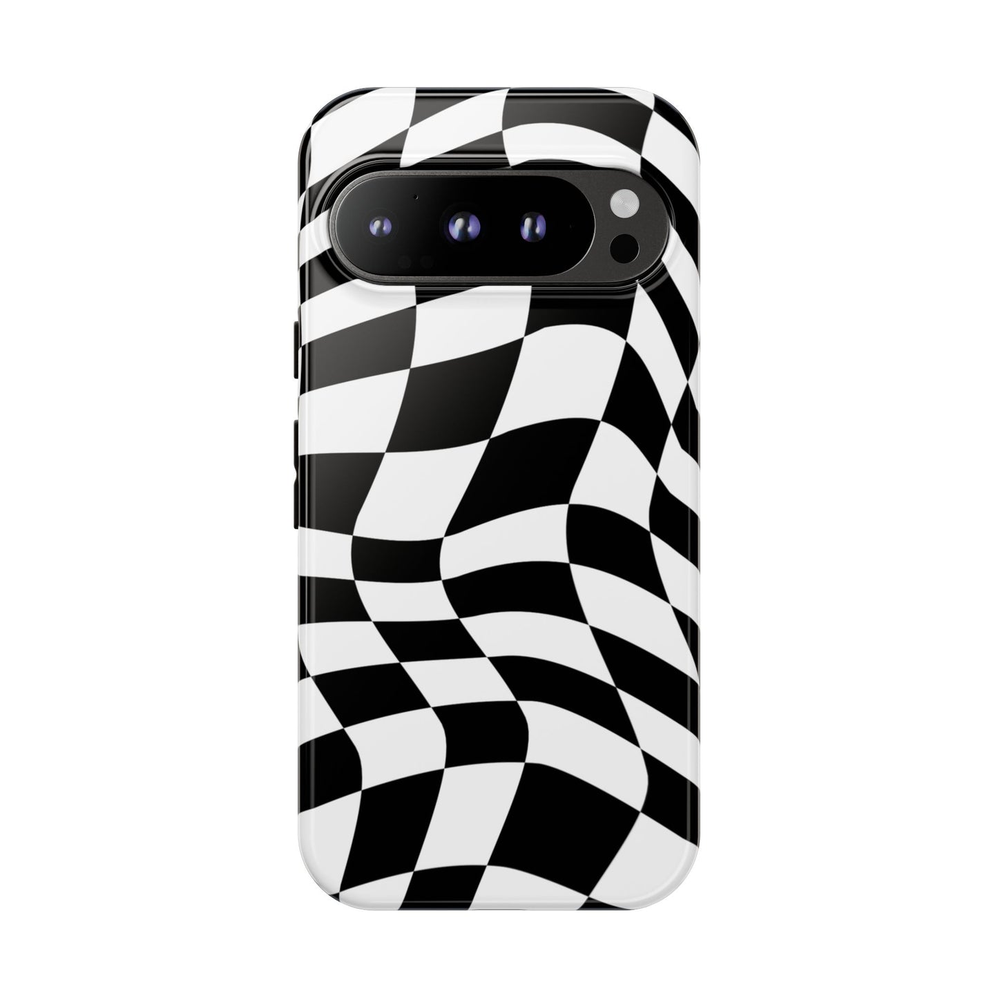 Warped Checker Tough Phone Case