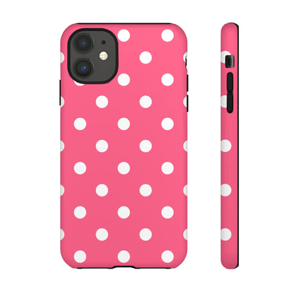 Bubblegum Pink Polka Dot Tough Phone Case
