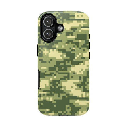 Olive Pixel Camo Tough Phone Case