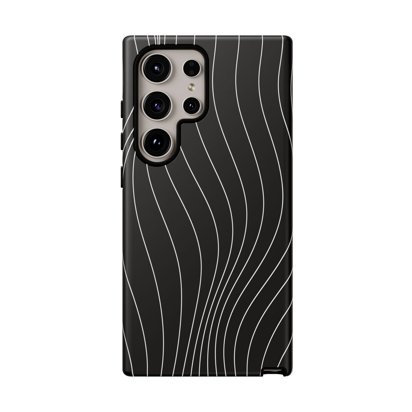 Black Wave Line Tough Phone Case