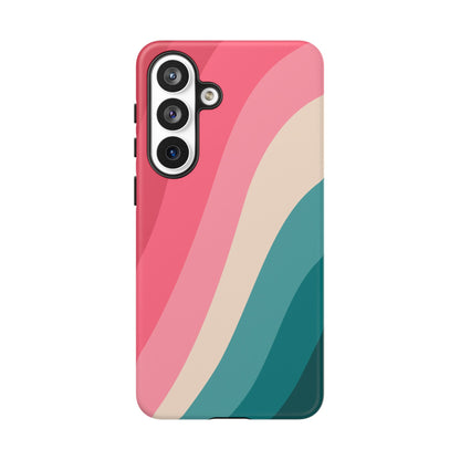 Blush Teal Wave Tough Phone Case