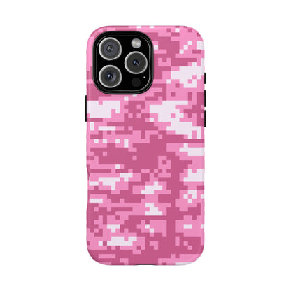Pink pixel Camo Design Tough Phone Case