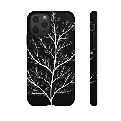 White Tree Silhouette Tough Phone Case