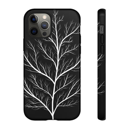 White Tree Silhouette Tough Phone Case