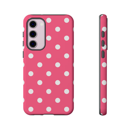 Bubblegum Pink Polka Dot Tough Phone Case