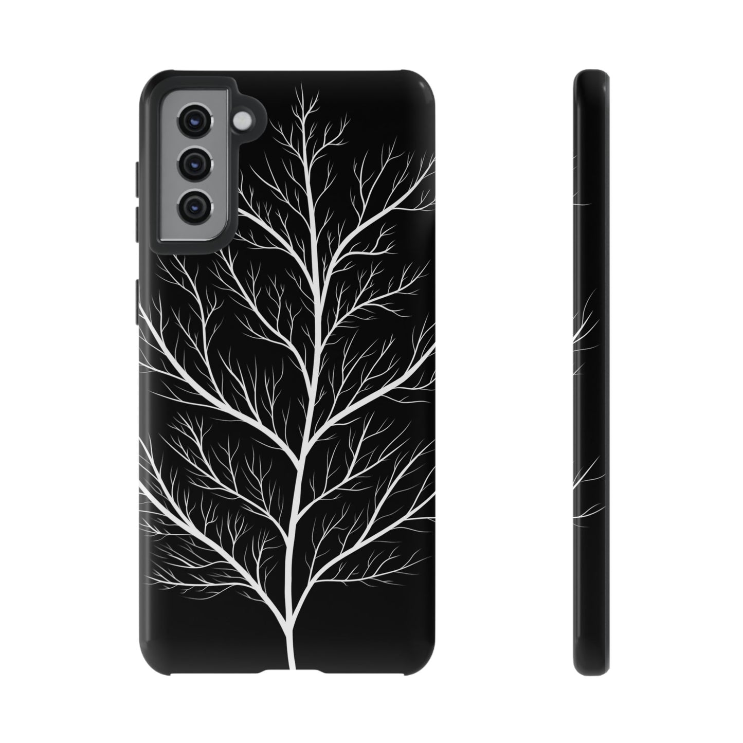 White Tree Silhouette Tough Phone Case
