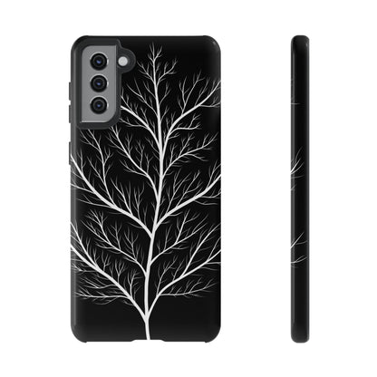 White Tree Silhouette Tough Phone Case