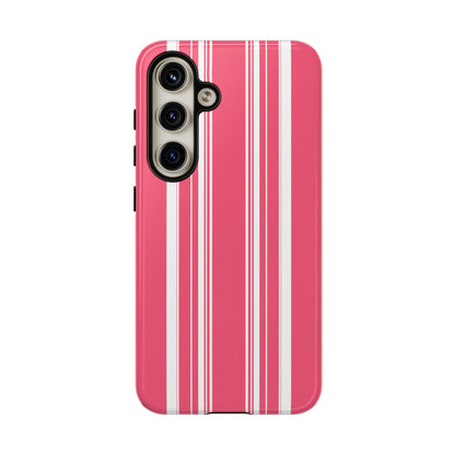Pink Prep Stripe Tough Phone Case